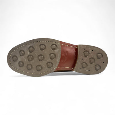 Chapman & Moore Men's Brown Leather Derby Brogue Oxford Dress Shoes