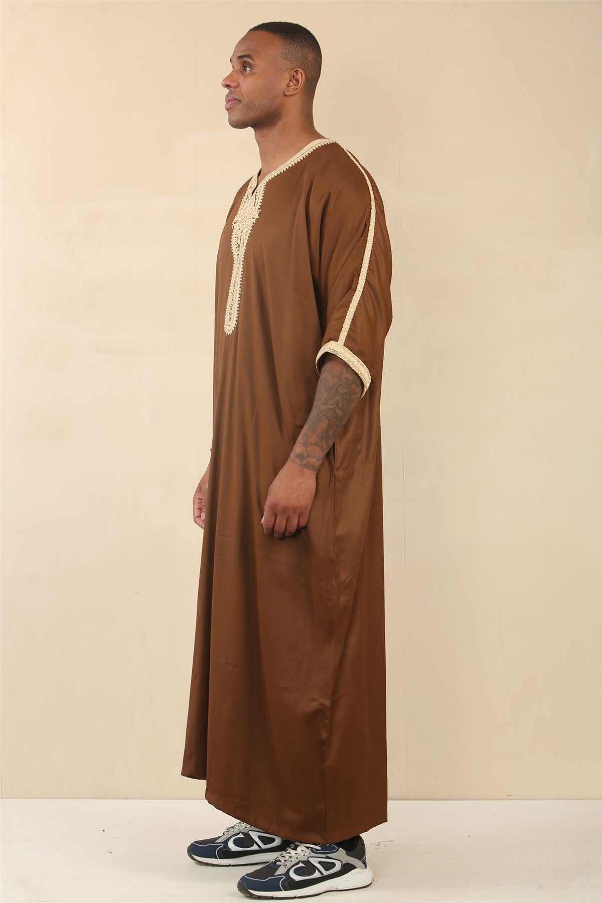 Men's Moroccan Thobe Jubba Robe Eid Djellaba Gandoura