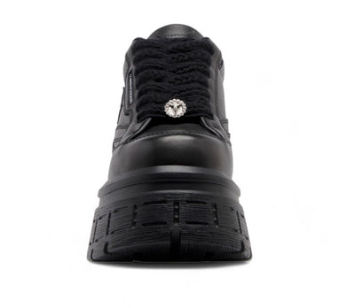 Windsorsmith Sneakers in pelle nera spessa - Swerve