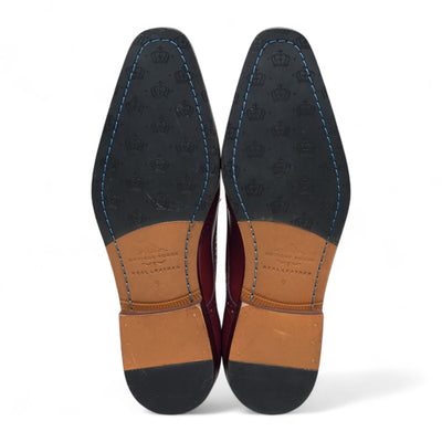 Antique Rogue Men’s Burgundy Leather Oxford Derby Brogue - Luca