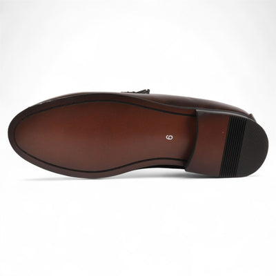 Men's Loafers with Gold Buckle Smart Slip-On Shoes