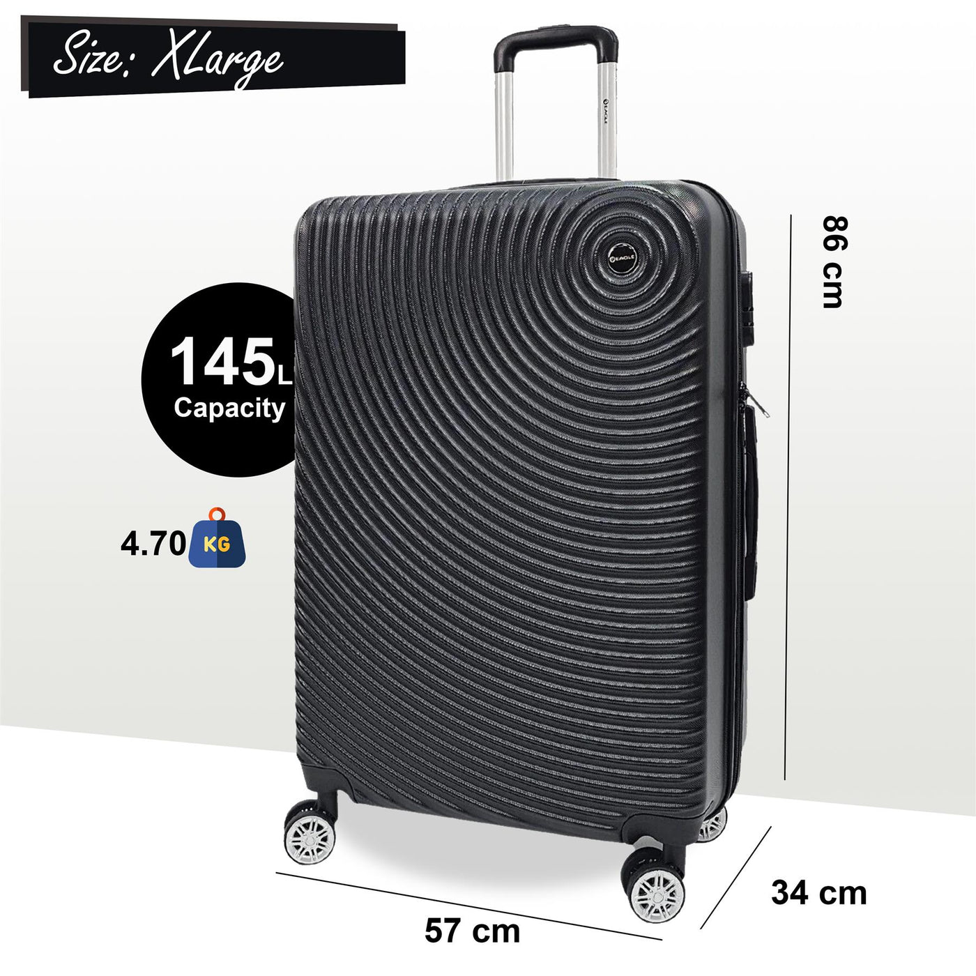 Hard Shell ABS Cabin Suitcase Luggage Set
