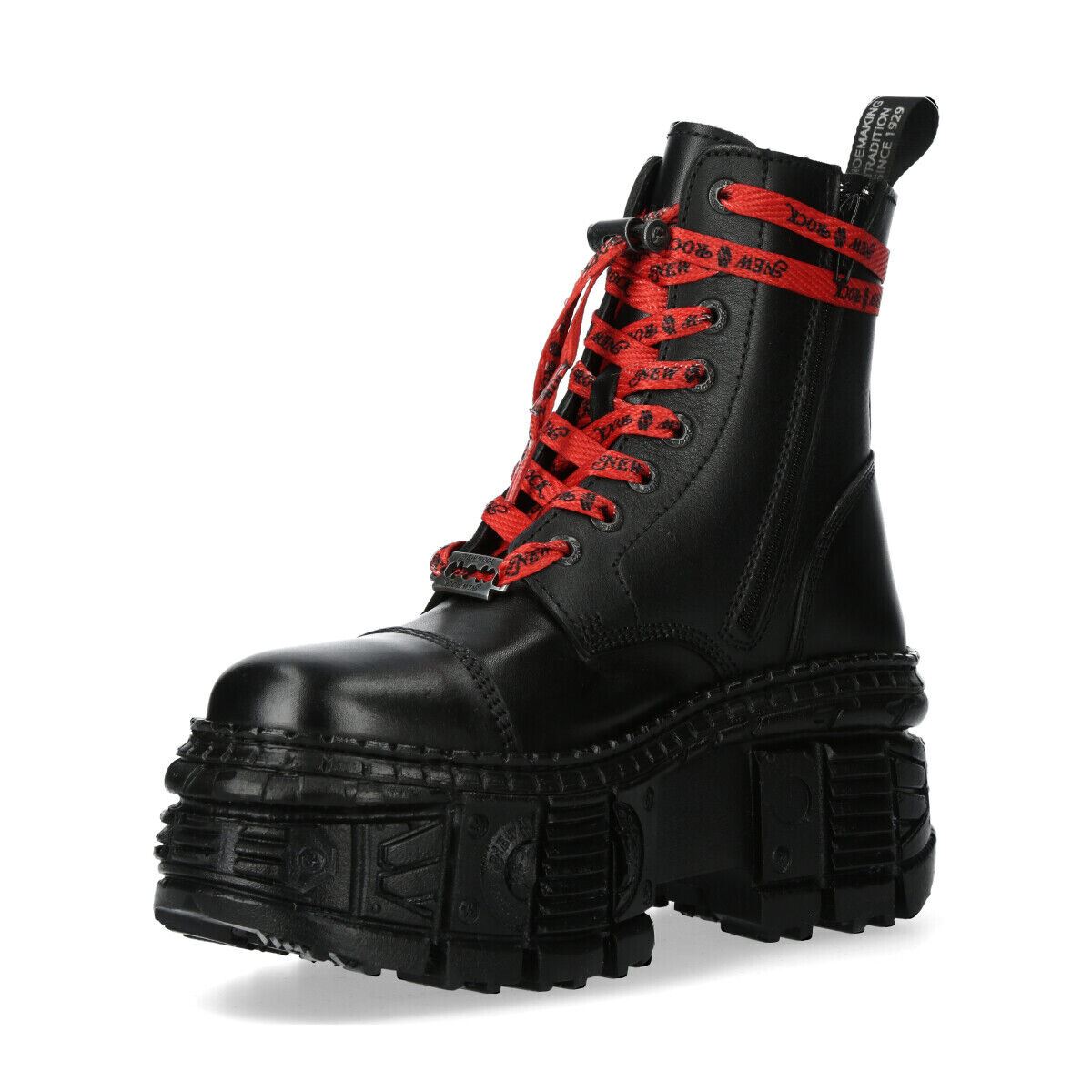 New Rock Punk Platform Leather Boots-WALL126CCT-C1