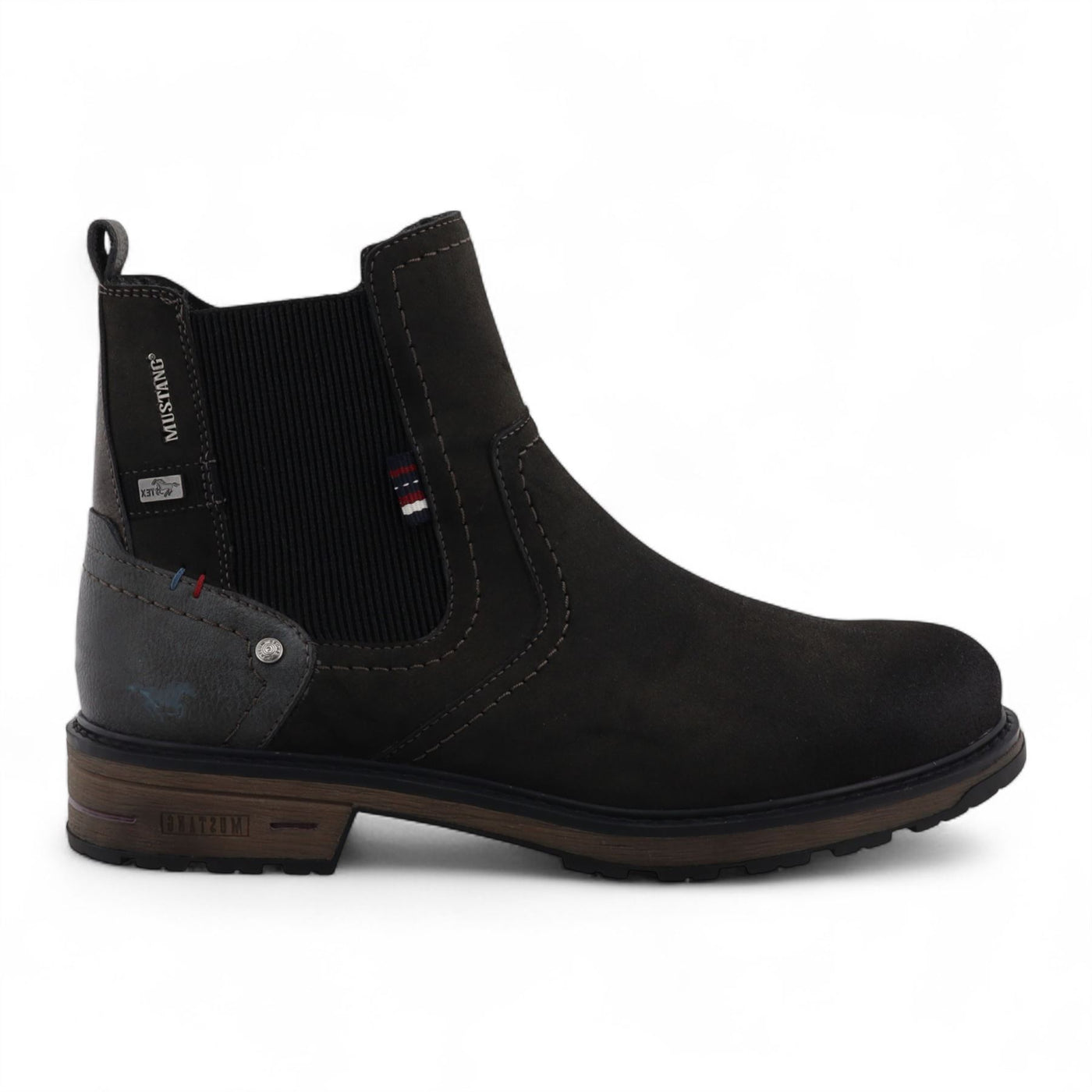 Mustang Men's Dark Grey Water-Resistant Chelsea Ankle Boots