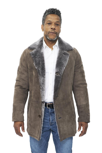 Mens Sheepskin Classic Car Coat-Littlehampton