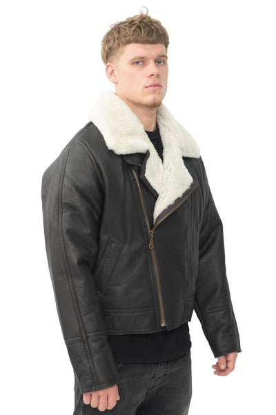 Mens Sheepskin Leather WW2 Bomber Jacket-Haverhill