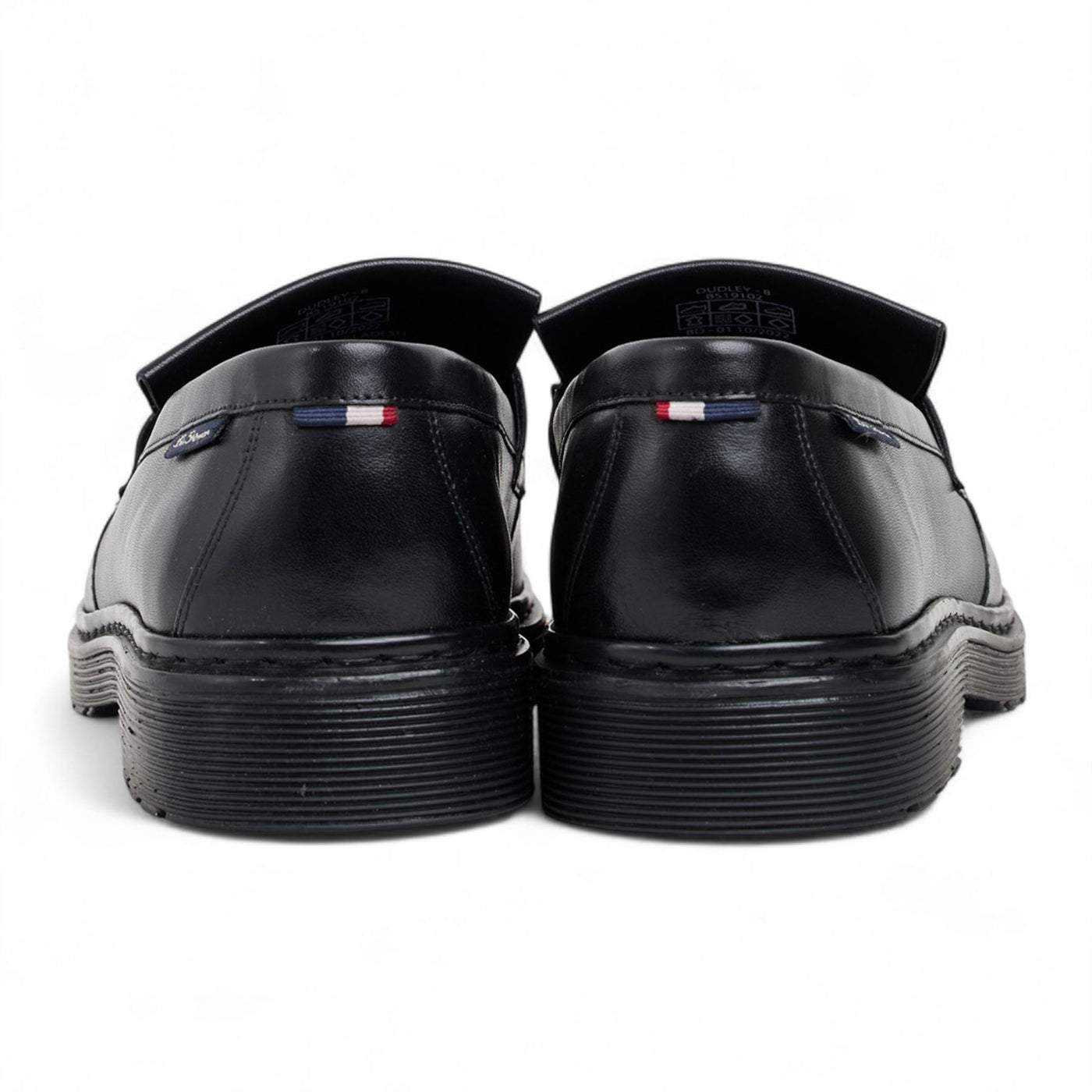 Ben Sherman Men's Black Leather Tassel Loafer Shoes - Dudley