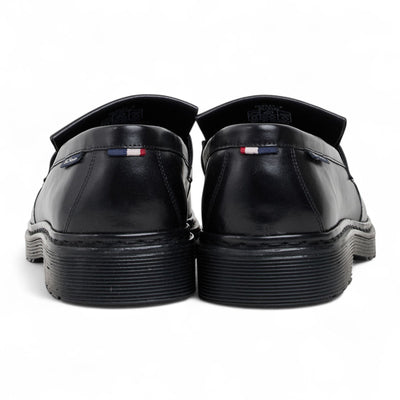 Ben Sherman Men's Black Leather Tassel Loafer Shoes - Dudley