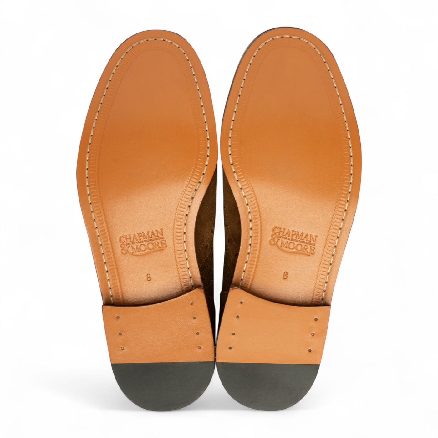 Chapman & Moore Men's Brown Leather Wingtip Brogue Oxford Office Shoes