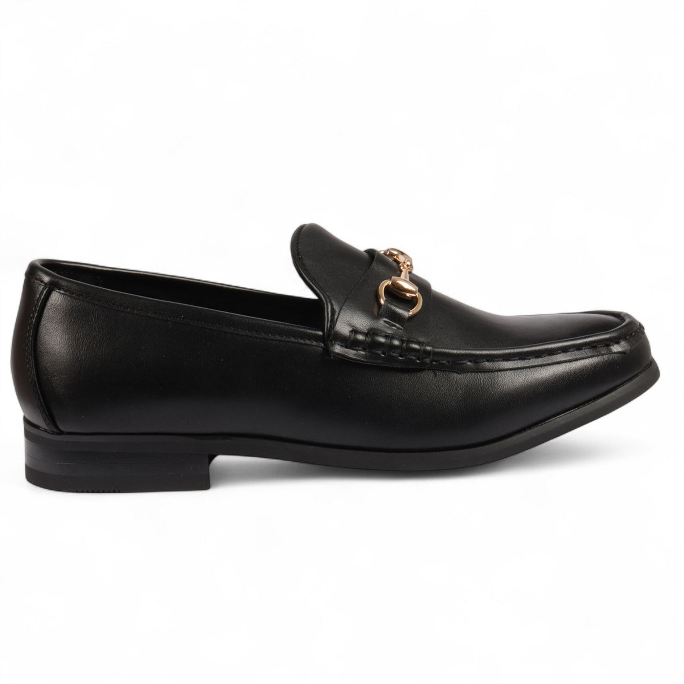 Men's Loafers with Gold Buckle Smart Slip-On Shoes