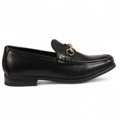 Men's Loafers with Gold Buckle Smart Slip-On Shoes