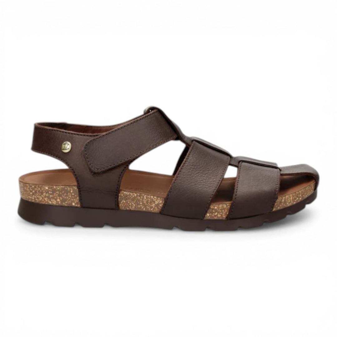 Panama Jack Men's Waterproof Bark Brown Leather Sandals - Stanley