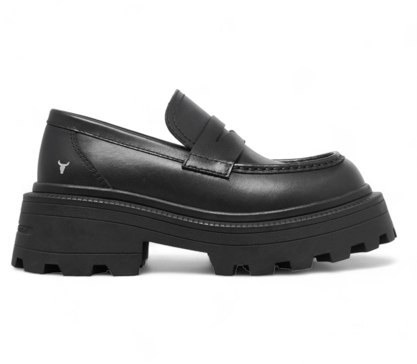 Windsorsmith Black Leather Chunky Loafers - True