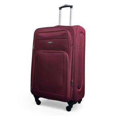 Soft Shell Lightweight Nylon Suitcase Set 4 Wheel Travel Case Holiday Bags