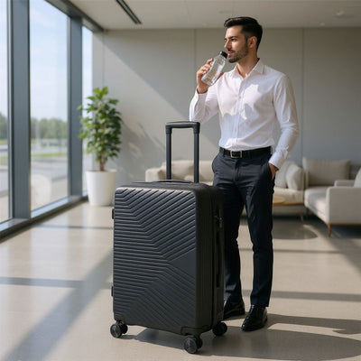 Hardshell Suitcase Set Robust 8 Wheel Luggage Cabin Case Bag