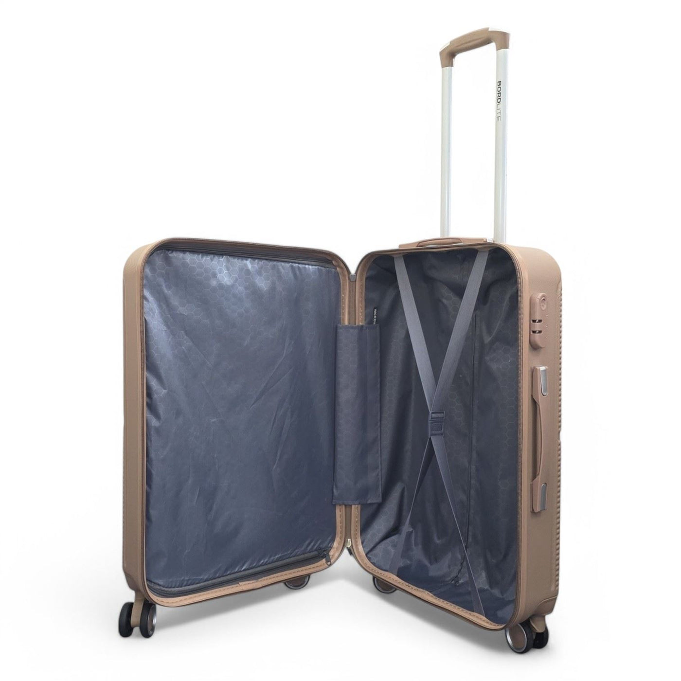 Robust ABS Hard Shell 8 Wheels Luggage Travel Holiday Cabin Suitcase Set