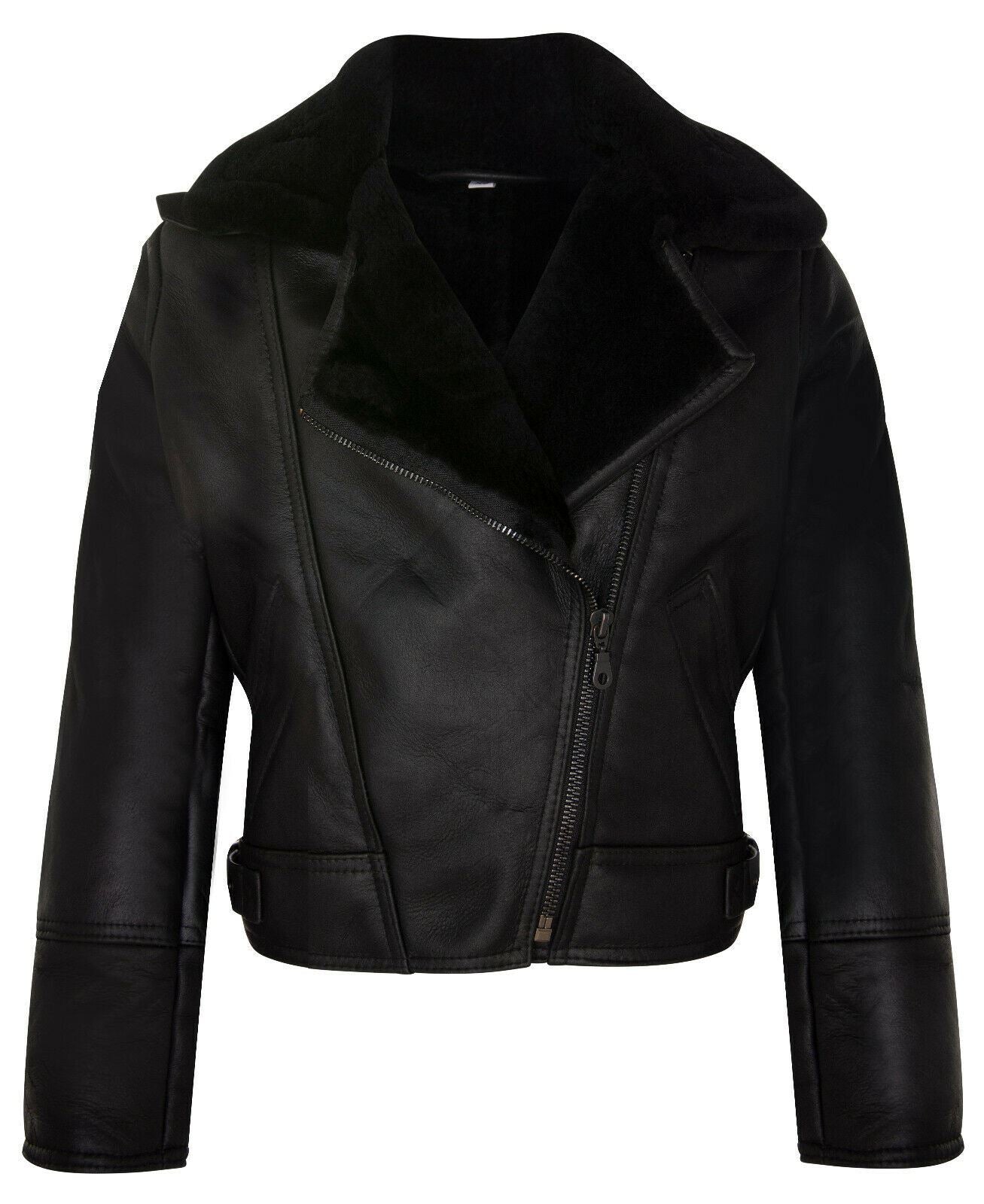 Womens B3 Sheepskin Leather Flying Jacket-Bergamo