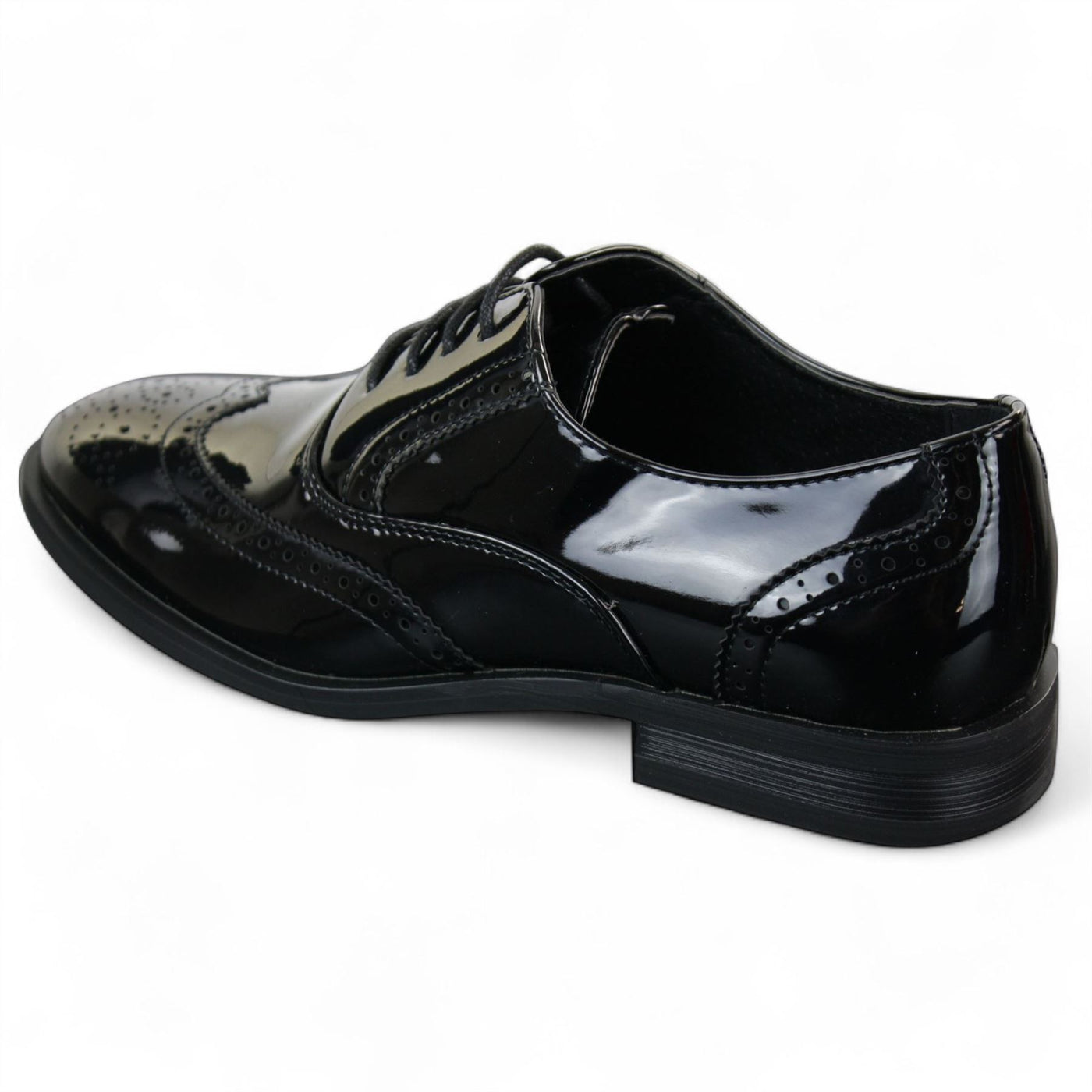 Men's Patent Lace-Up Brogues Smart Dress Shoes
