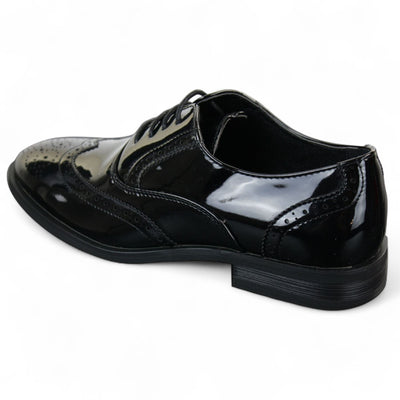 Men's Patent Lace-Up Brogues Smart Dress Shoes