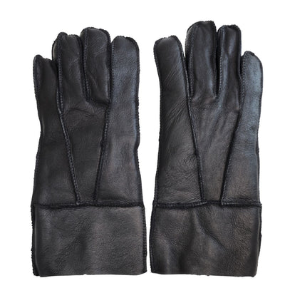 Unisex Sheepskin Leather Gloves with Roll Up/Down Cuff