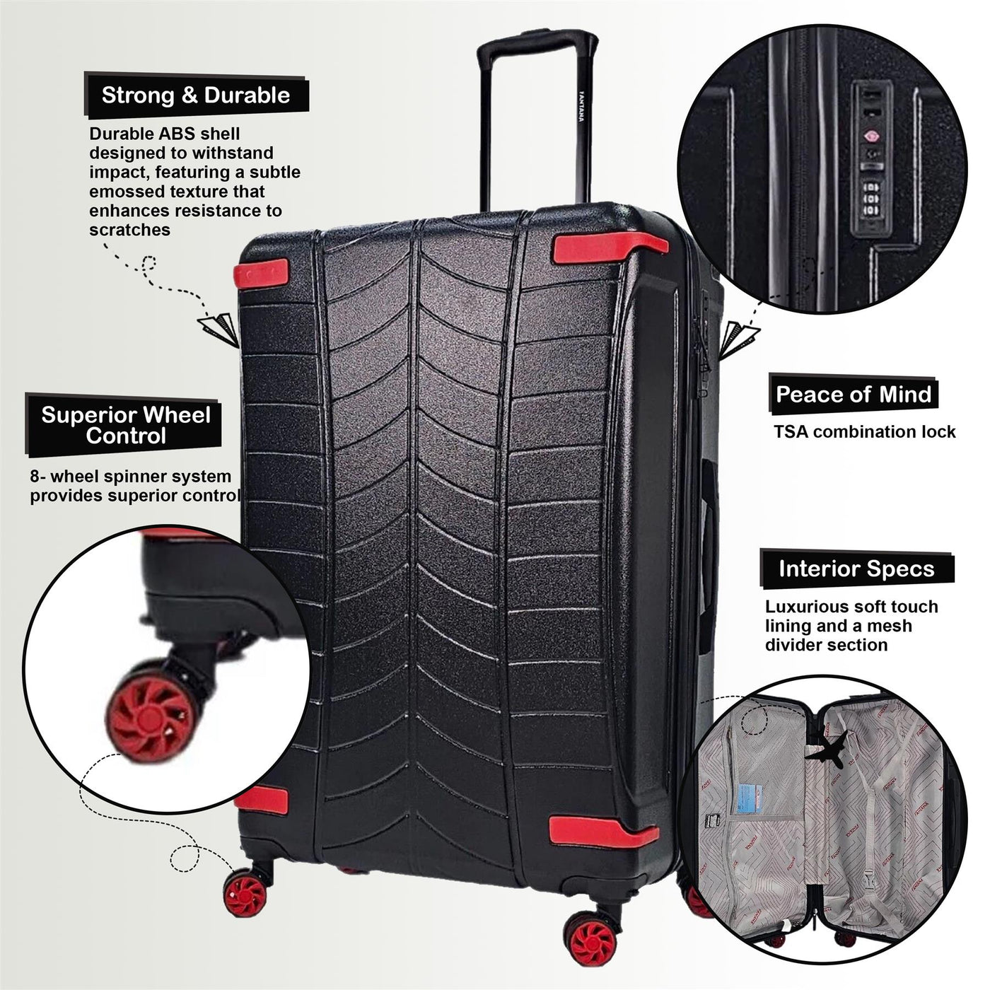 Hard Shell Luggage Travel Suitcase Set