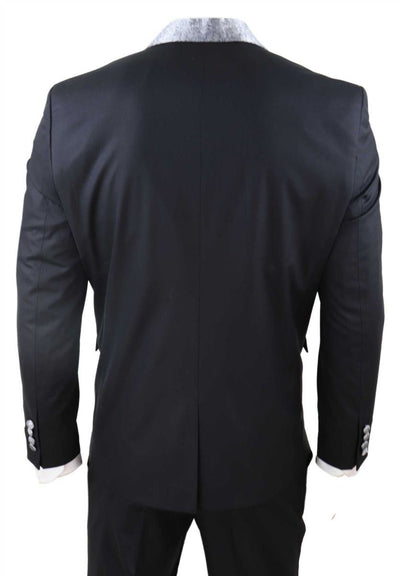 Men's 4 PieceBlack Tailored Wedding Suit