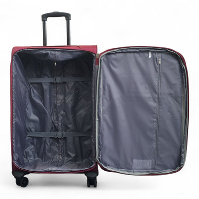 Expandable Soft 8 Wheel Lightweight Suitcase Luggage Travel Bags Set