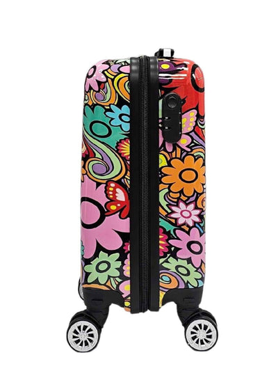 Printed Hard Shell Dual 4 Wheel Luggage Suitcase