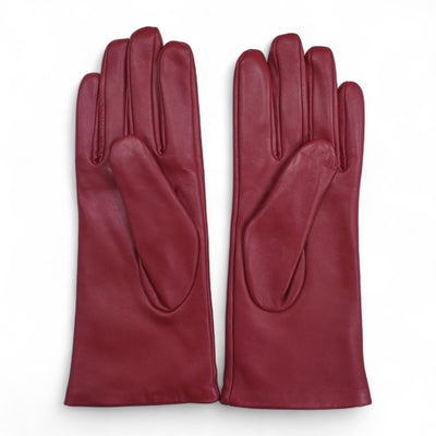 Womens Italian Leather Winter Studded Design Soft Wool Lining Gloves - L-GLV-601