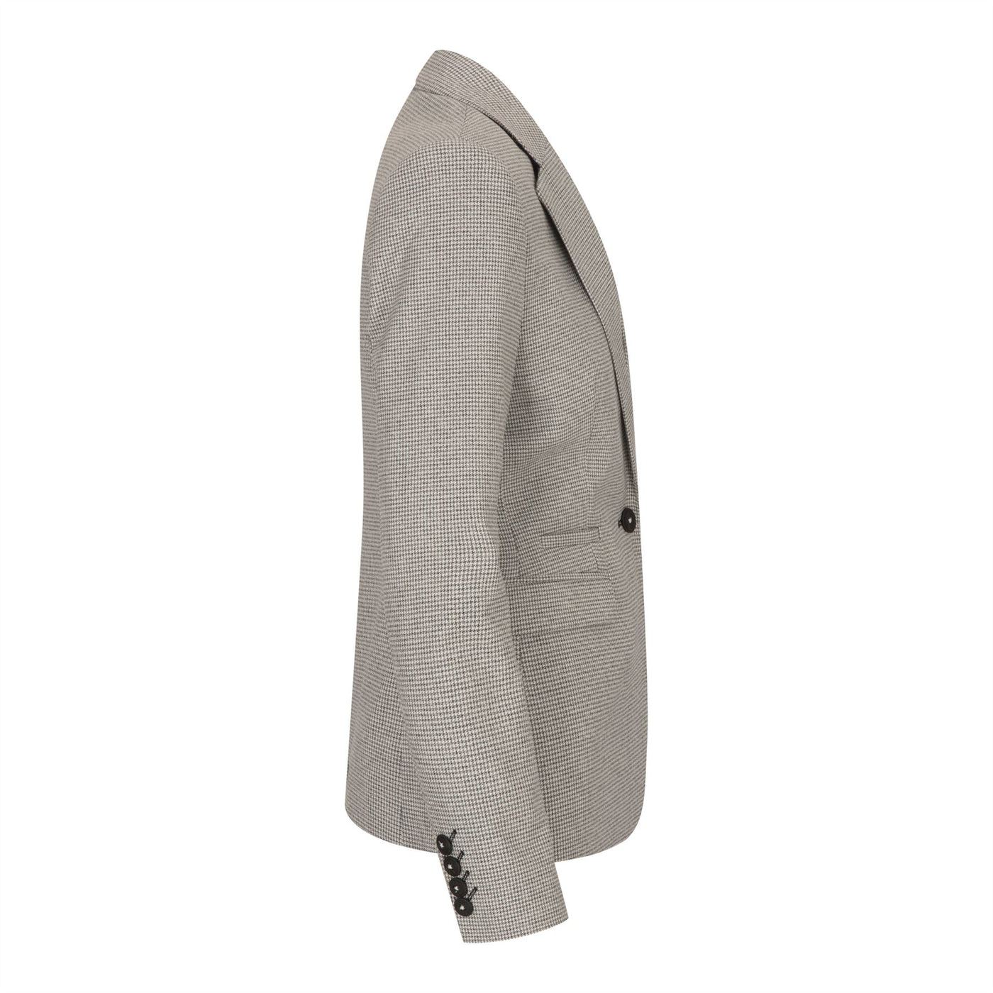 Women's Beige Tweed Tailored Fit Wool Blend Blazer