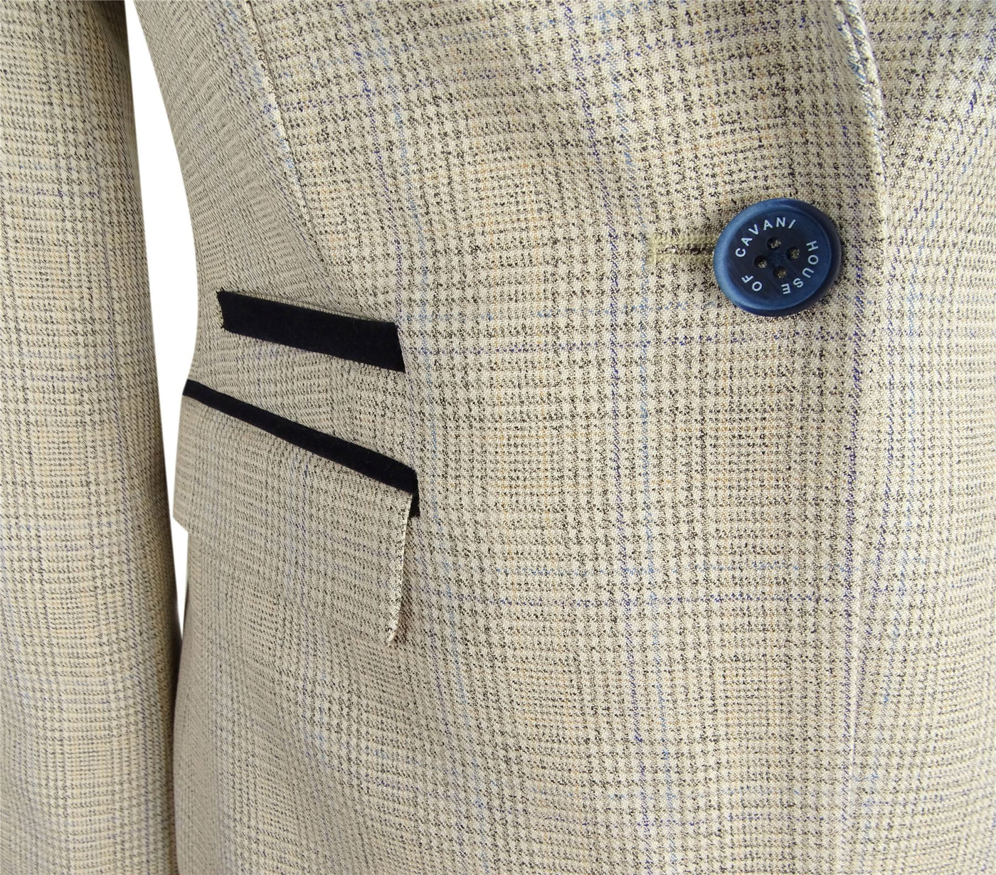 Women's Tweed Herringbone Cream Jacket Peaky Blinders