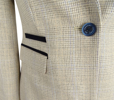 Women's Tweed Herringbone Cream Jacket Peaky Blinders