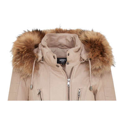 Gesteppte Parkajacke aus Leder für Damen - Curitiba