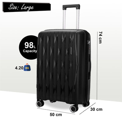 Hard Shell Suitcase Cabin TSA Luggage Travel Set