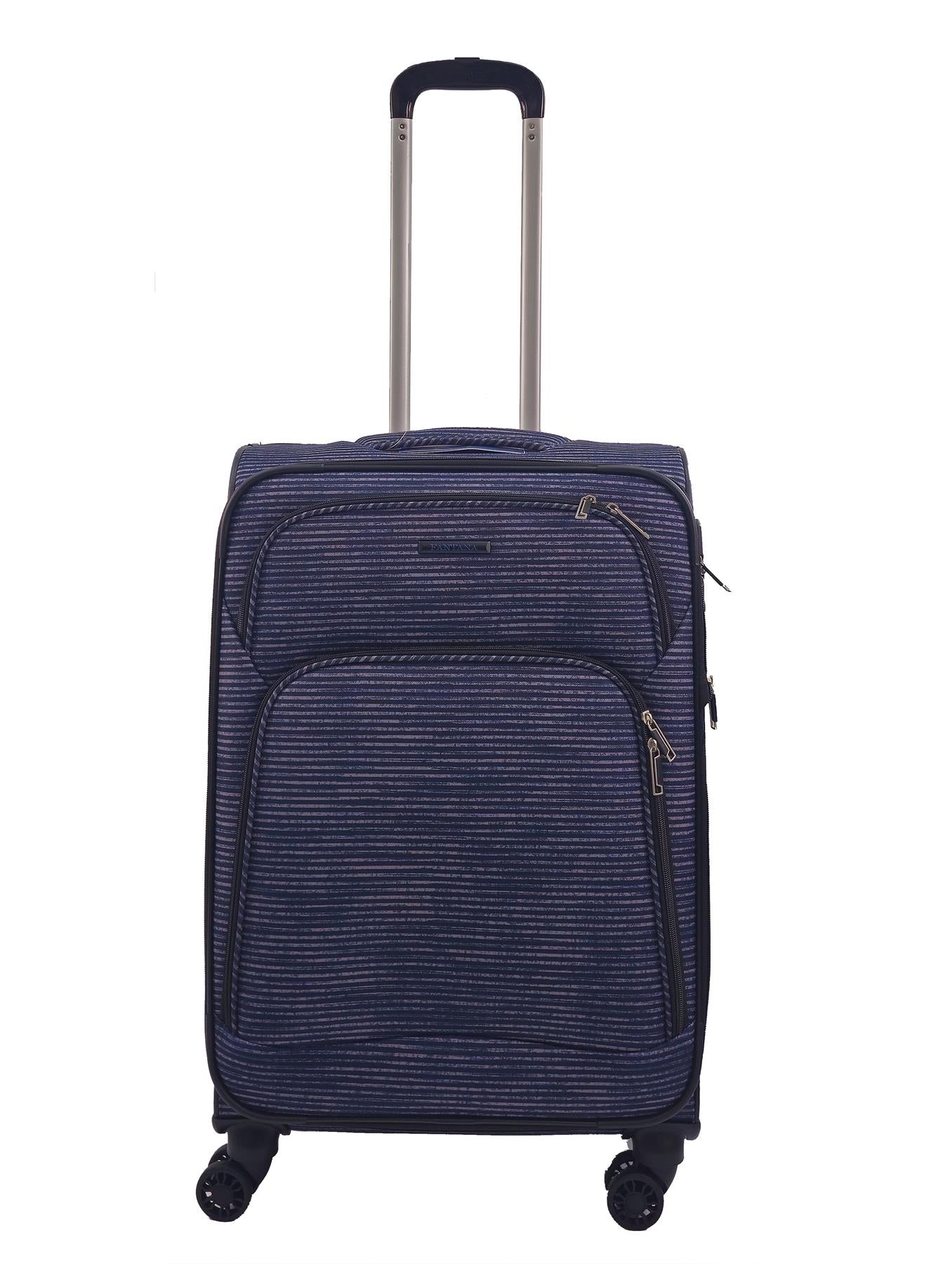 Lightweight Print Suitcases 8 Wheel Luggage Travel Soft Bags Set