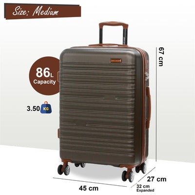 Expandable Hard Shell ABS Suitcase Set 8 Wheel Robust Travel Case Holiday Luggage