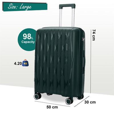 Hard Shell Suitcase Cabin TSA Luggage Travel Set