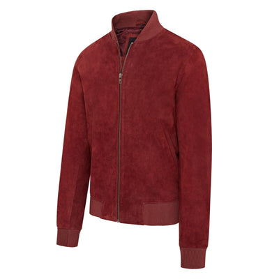 Mens Soft Goat Suede MA-1 Varsity Bomber Jacket  - Dalian