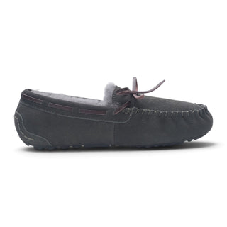 Women's Olive Green Genuine Sheepskin Moccasin Winter Slippers - Aspen