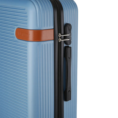 Hard Shell Blue Navy Classic Dual 4 Wheel Luggage Suitcase Set
