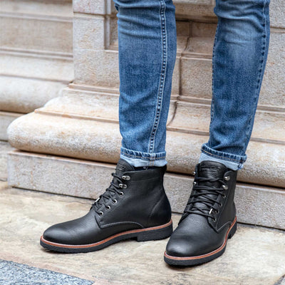 Panama Jack Men's Glasgow GTX C3 Black Waterproof Leather Ankle Boots
