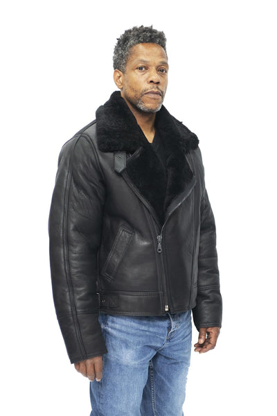 Mens Sheepskin Leather WW2 Bomber Jacket-Haverhill