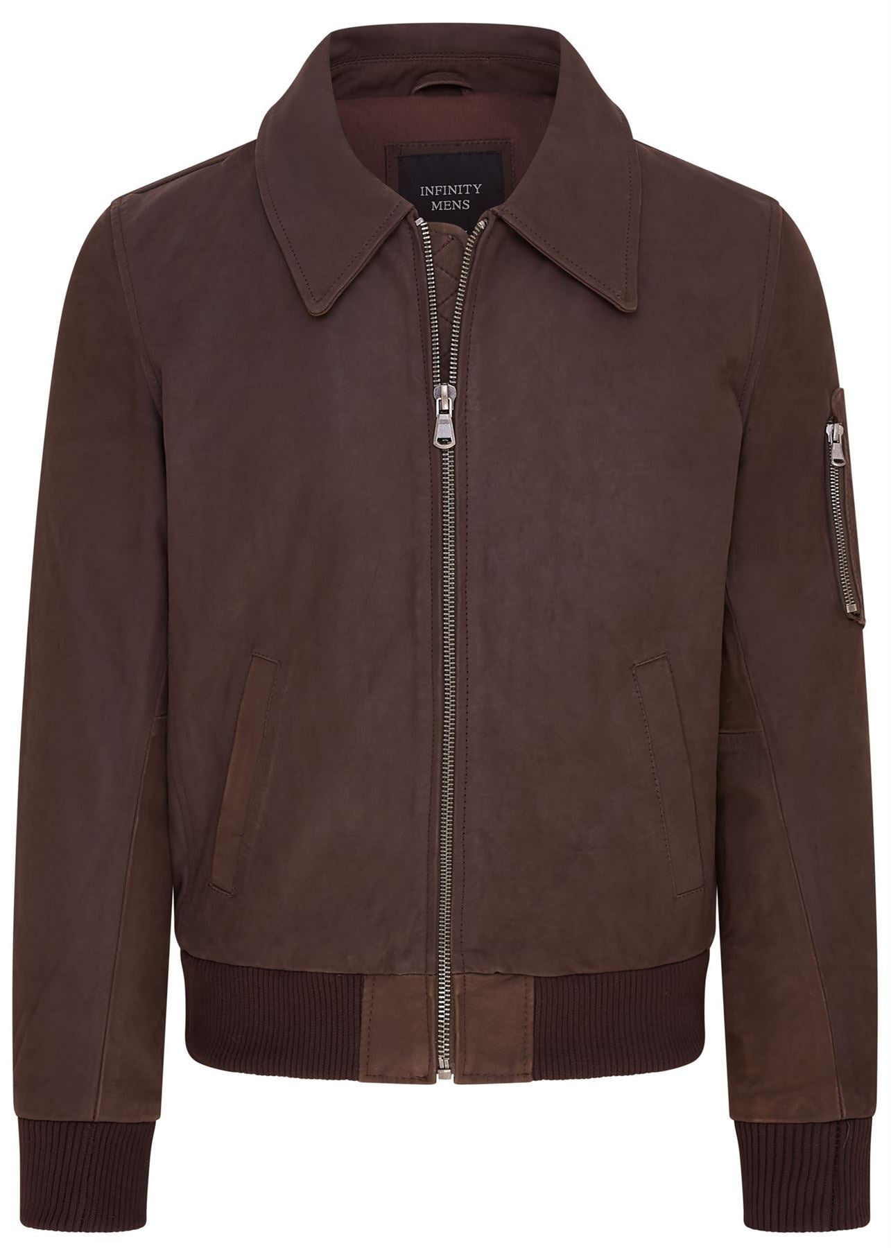 Mens A2 Cowhide Leather Bomber Jacket-Eura