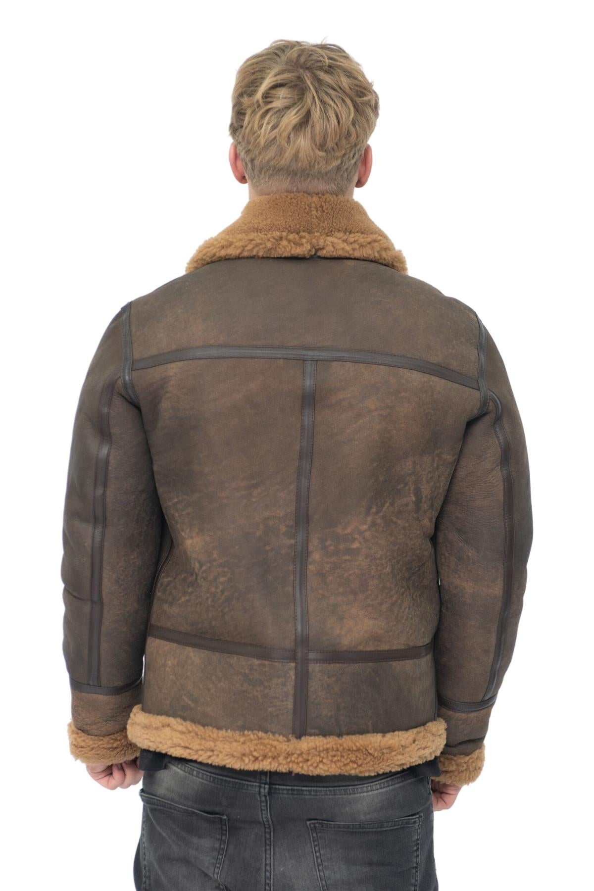 Mens Antique B3 Sheepskin Jacket-Aviles