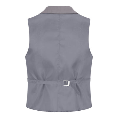 Women's 3 Piece Tailored Fit Plain Grey Formal Office Suit