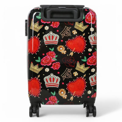 Strong Expandable Hard Shell Dual 4 Wheel Suitcase Set Print Luggage Cabin Travel Bag