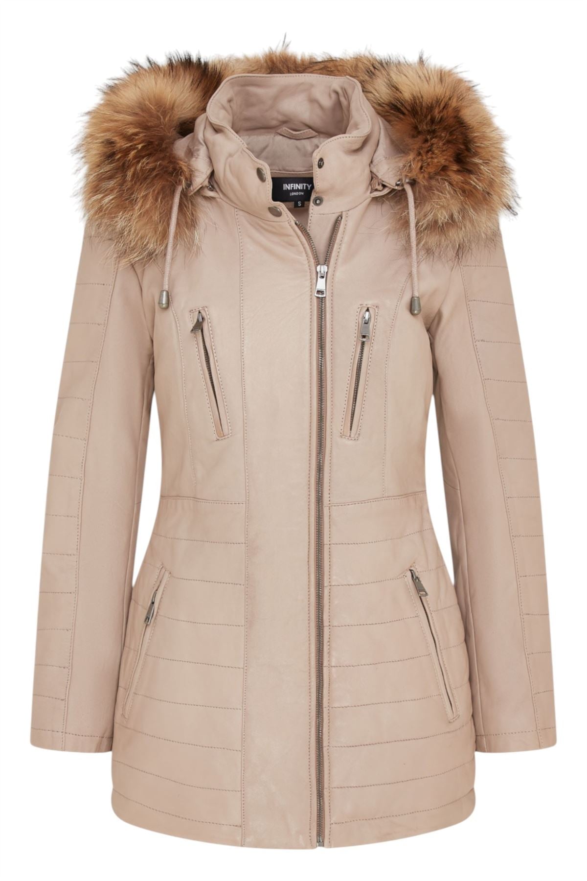 Gesteppte Parkajacke aus Leder für Damen - Curitiba