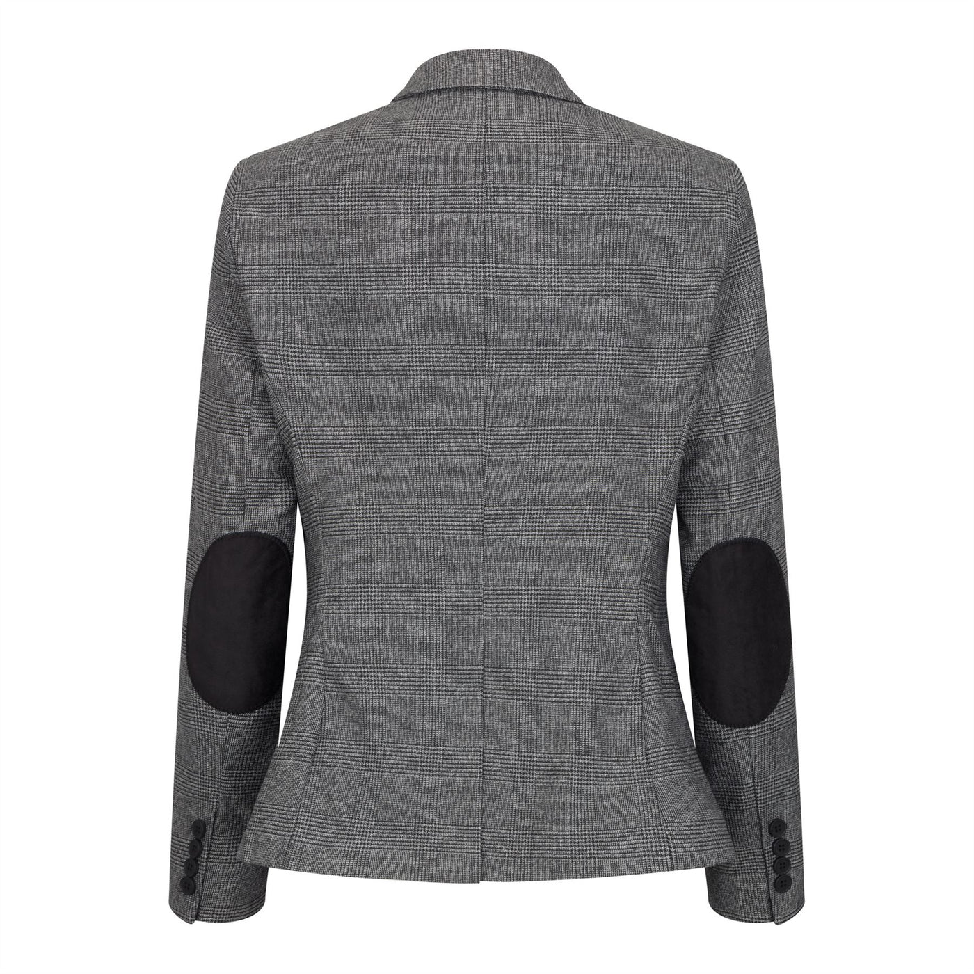 Women's Grey Three-Piece Tailored Fit Suit in Prince of Wales Check