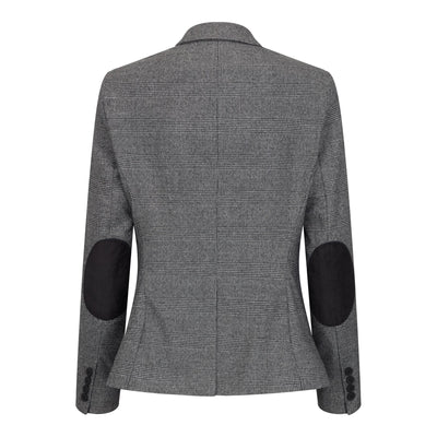Women's Grey Three-Piece Tailored Fit Suit in Prince of Wales Check