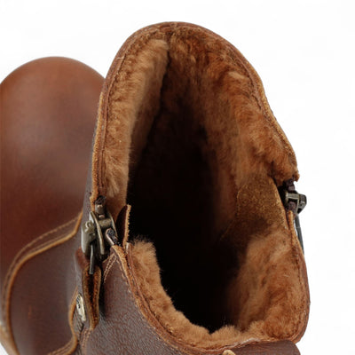 Panama Jack Women's Fabi Igloo B2 Bark Waterproof Leather Ankle Boots